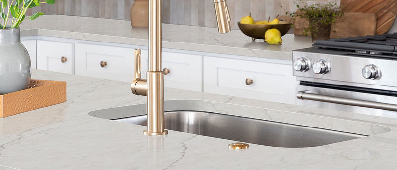 kitchen countertops with faucet and sink calacatta miraggio Sienna from msi