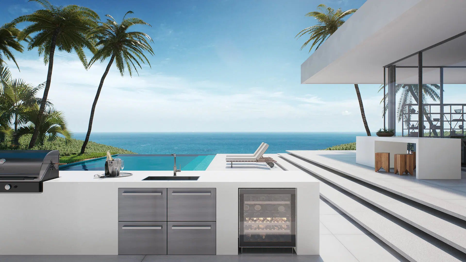 405 Midday Caesarstone Quartz Countertop | Outdoor Collection