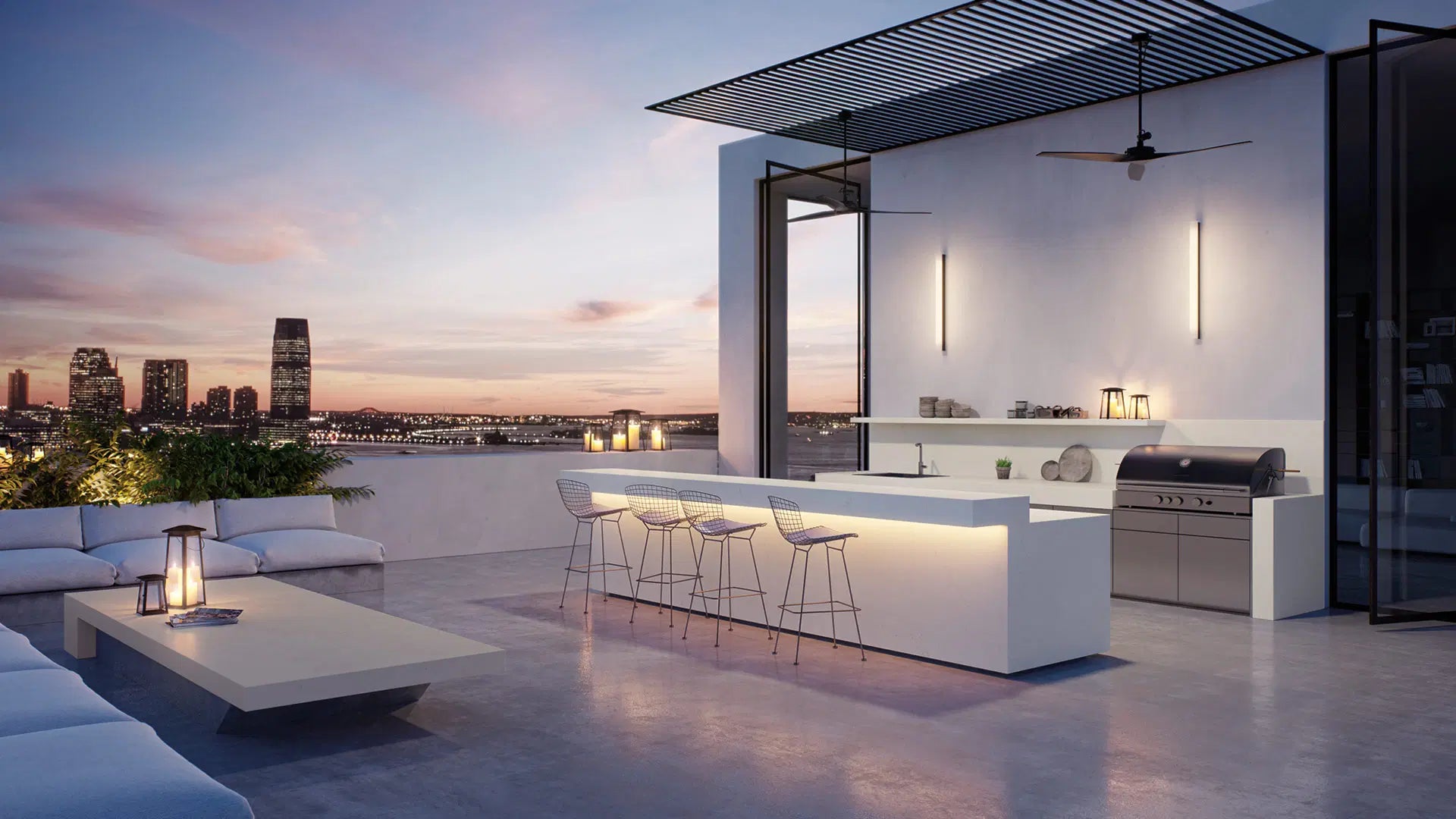 515 Palm Shade Caesarstone Quartz Countertop outdoor kitchen