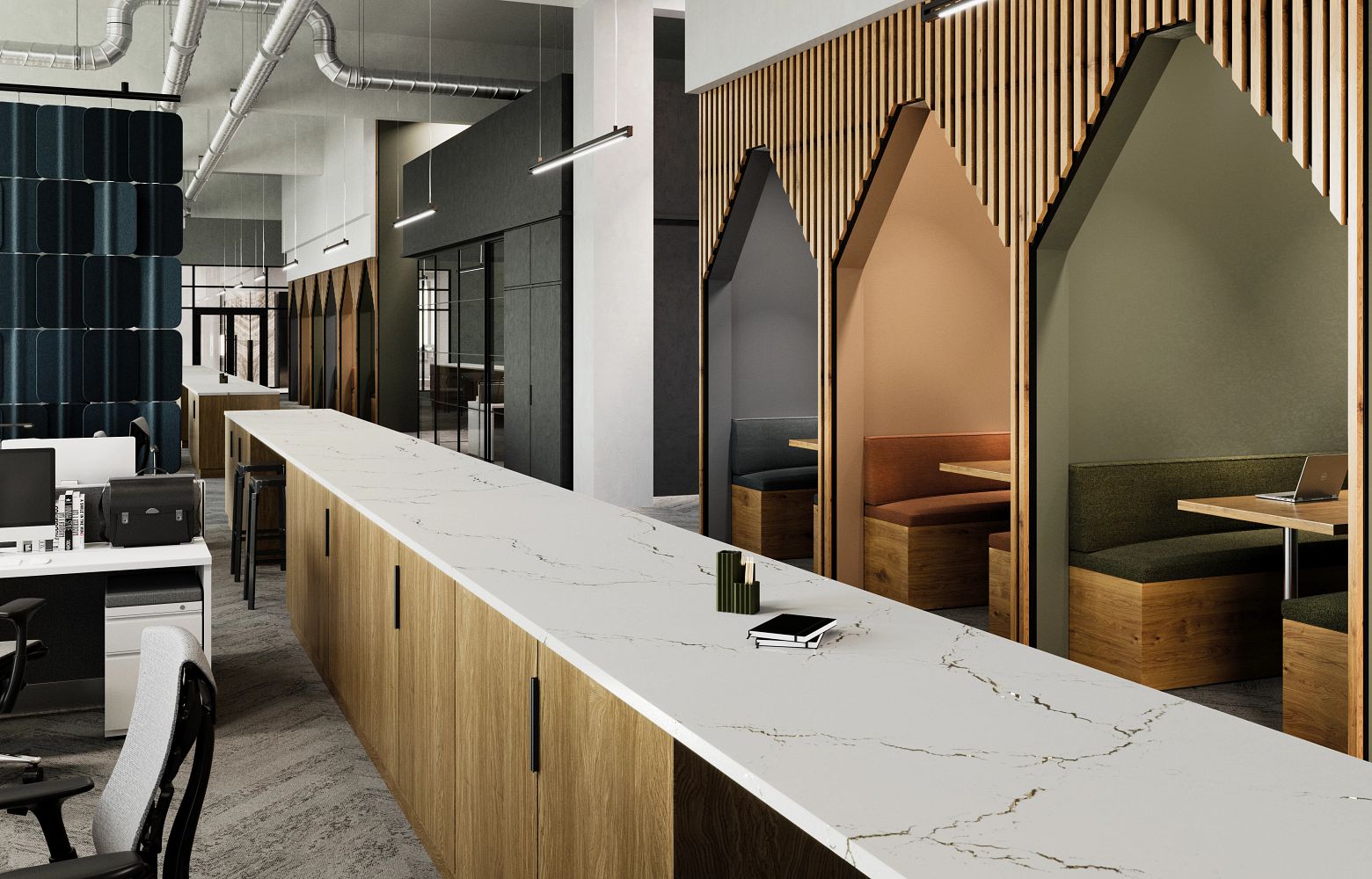 BERKSHIRE BRASS SATIN RIDGE Cambria Quartz table top