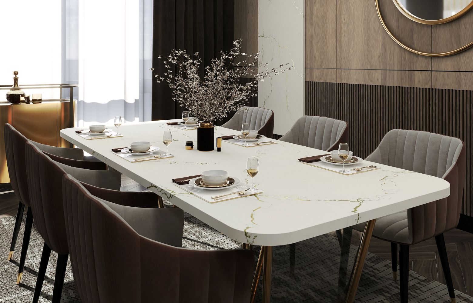 BERKSHIRE BRASS SCULPTED Cambria Quartz table top