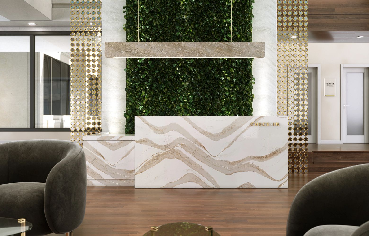 BRITTANICCA GOLD COOL Cambria Quartz | Luxury Series