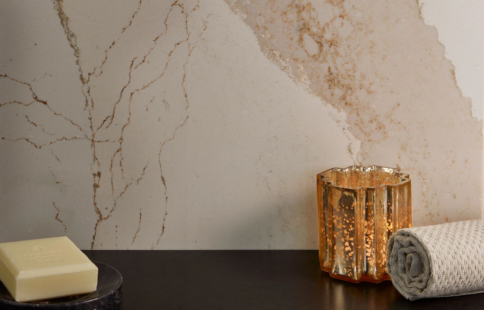 BRITTANICCA GOLD COOL Cambria Quartz | Luxury Series