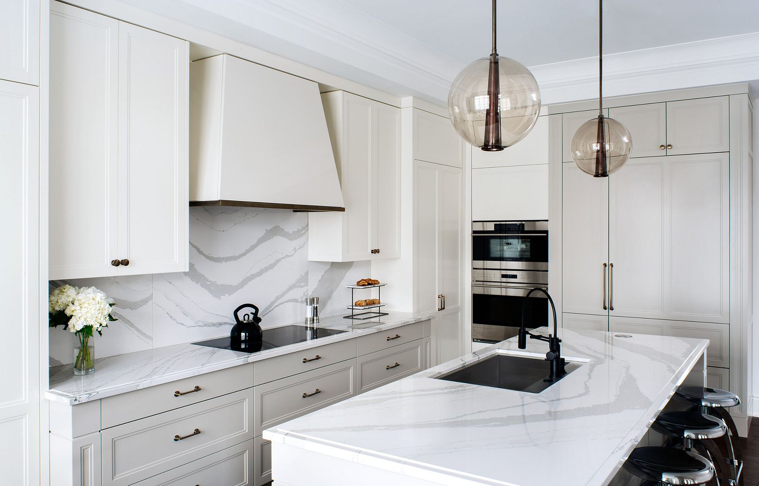 BRITTANICCA Cambria Quartz kitchen countertops with full backsplash
