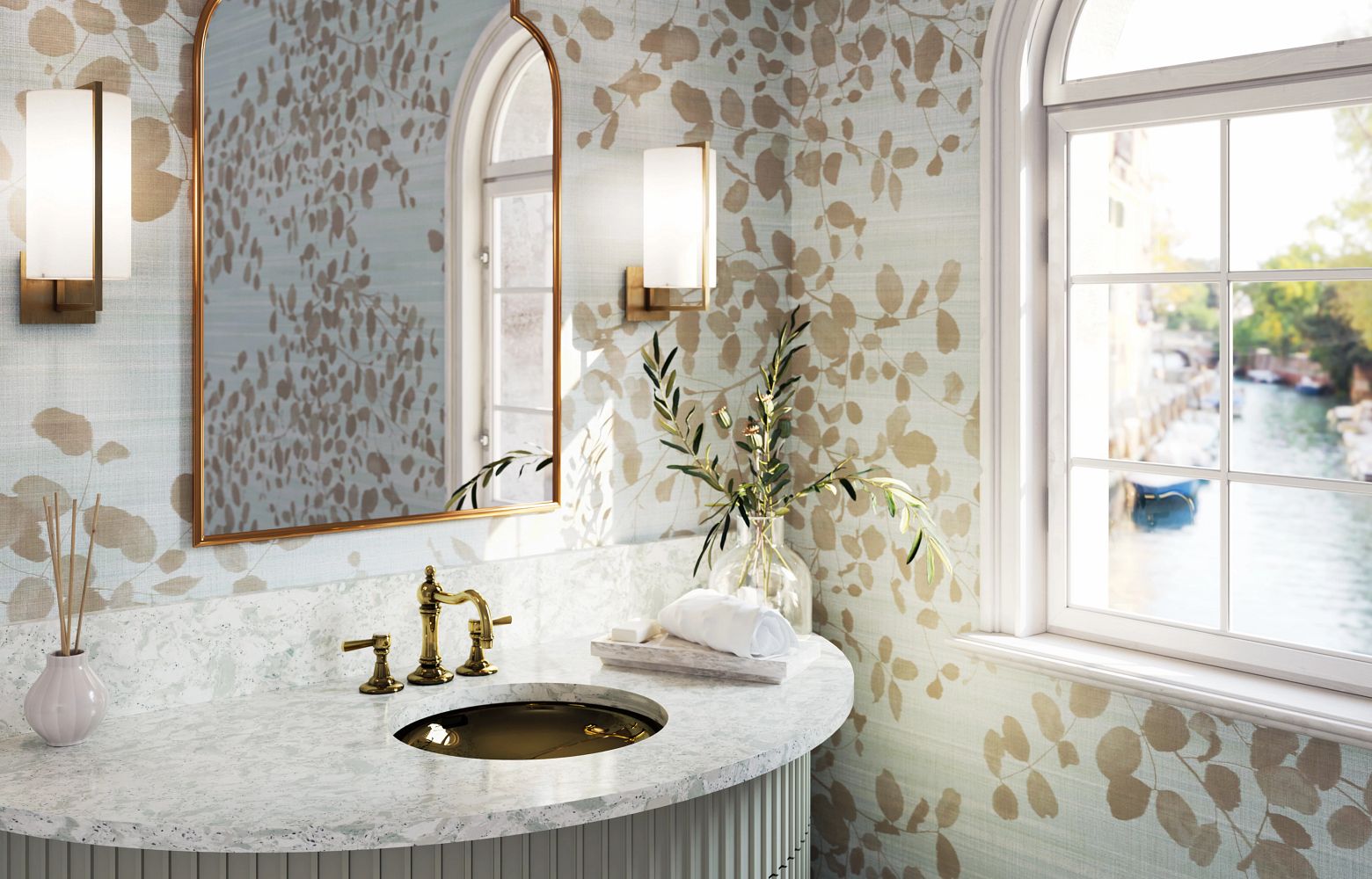 CLIFTON Cambria Quartz bathroom