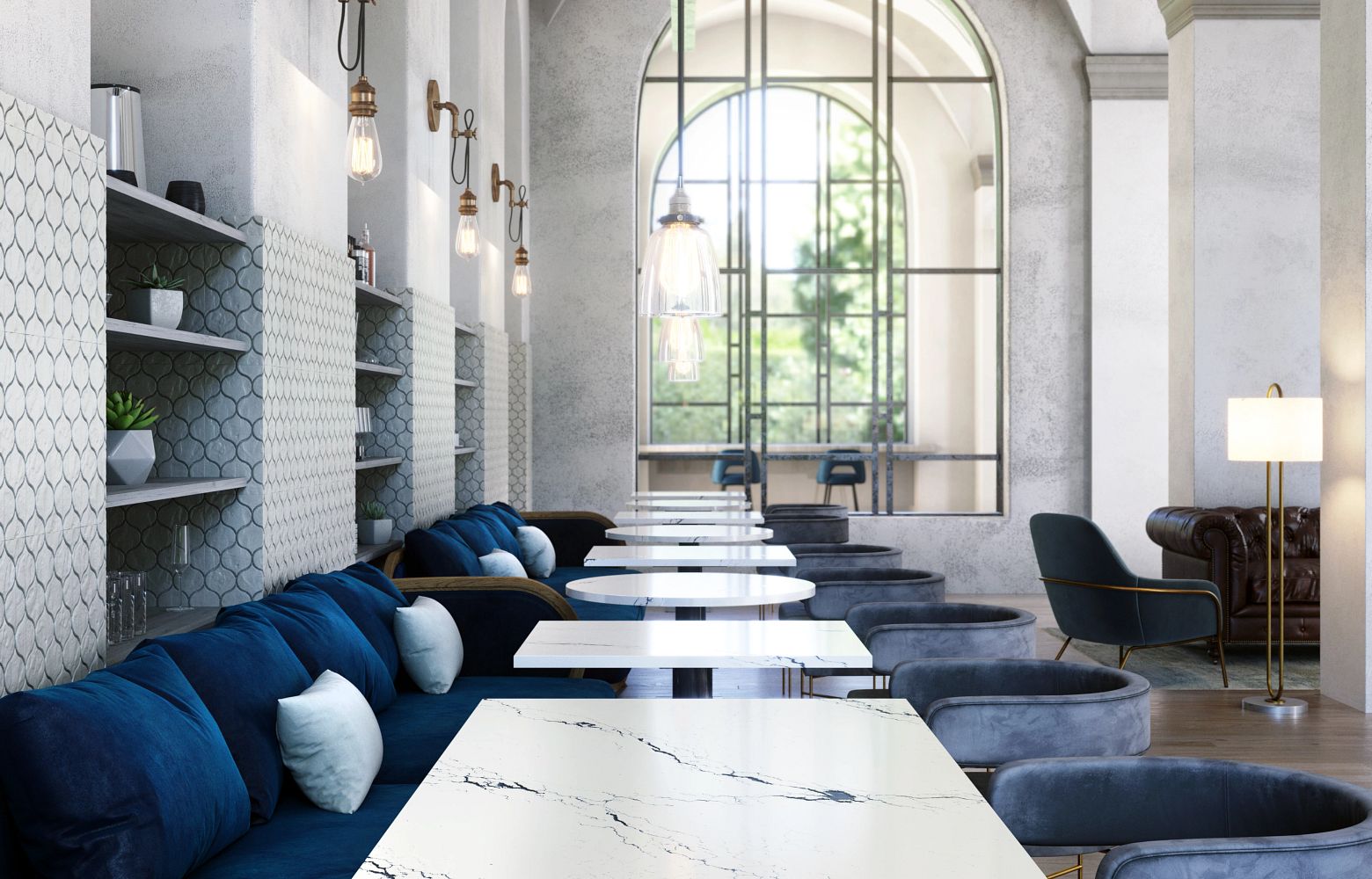 INVERNESS COBALT Cambria Quartz table tops