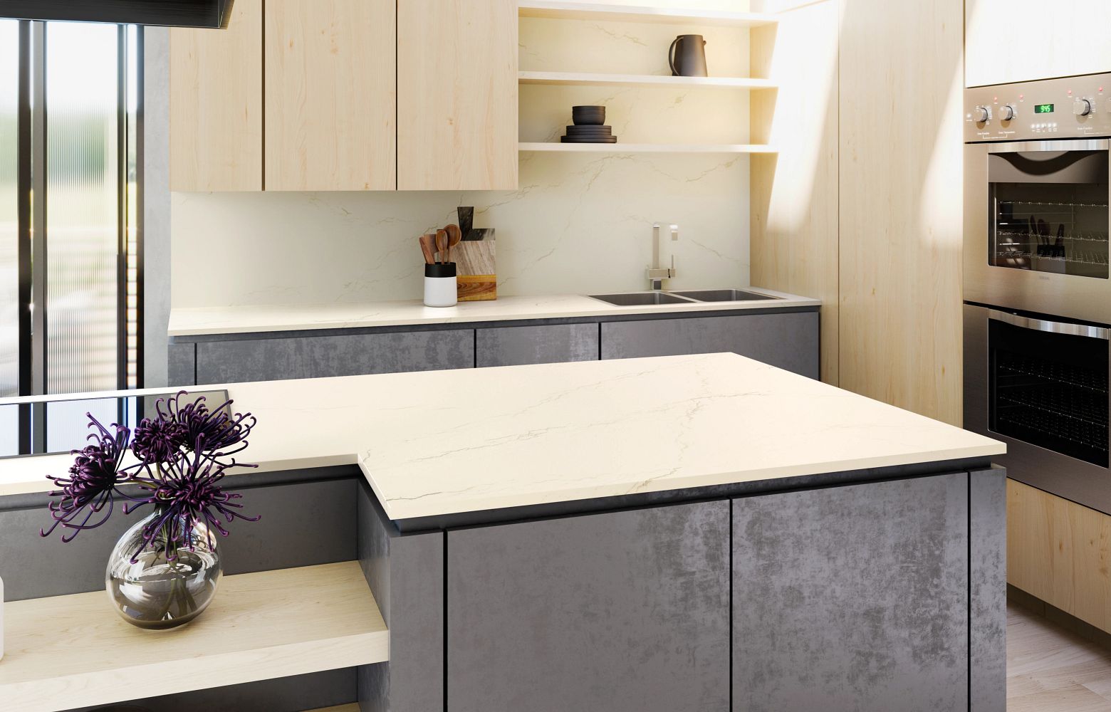INVERNESS FROST Cambria Quartz kitchen countertops