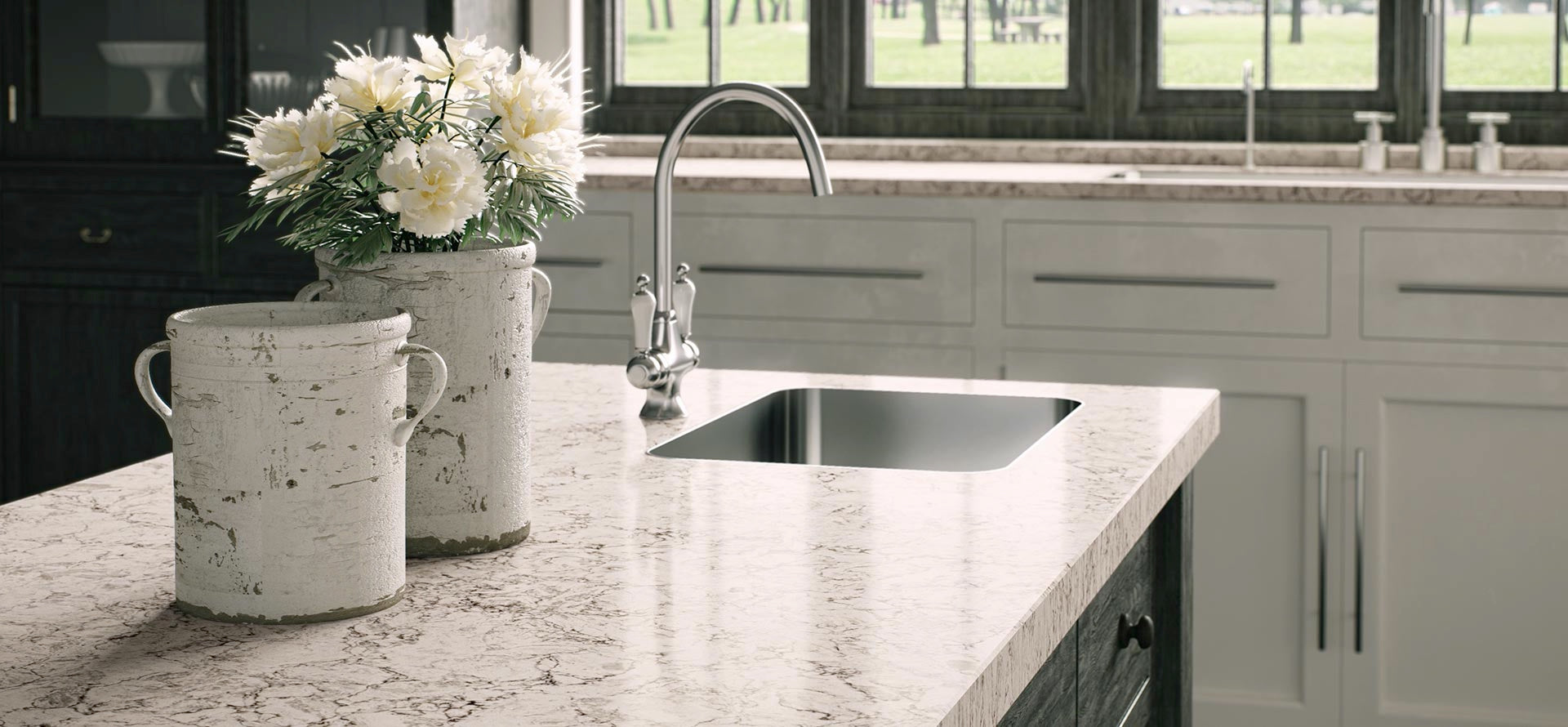 moorland fog counters with stainless steel sink