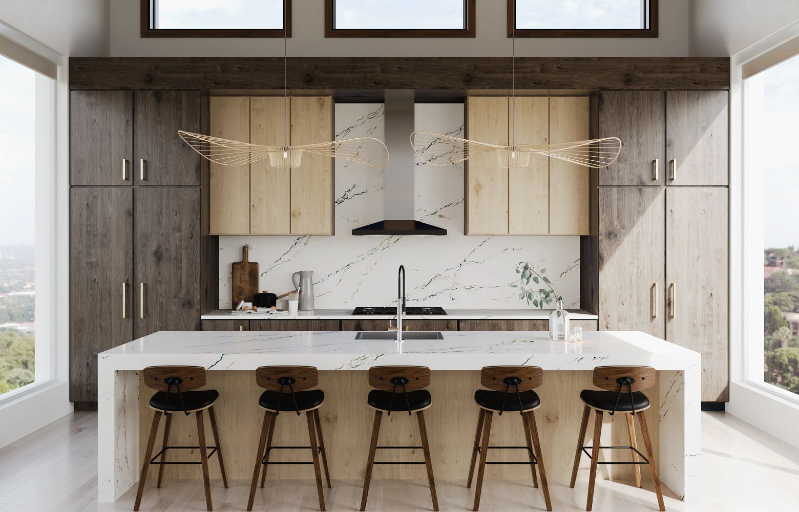 OAKLEIGH Cambria Quartz kitchen waterfall island countertops