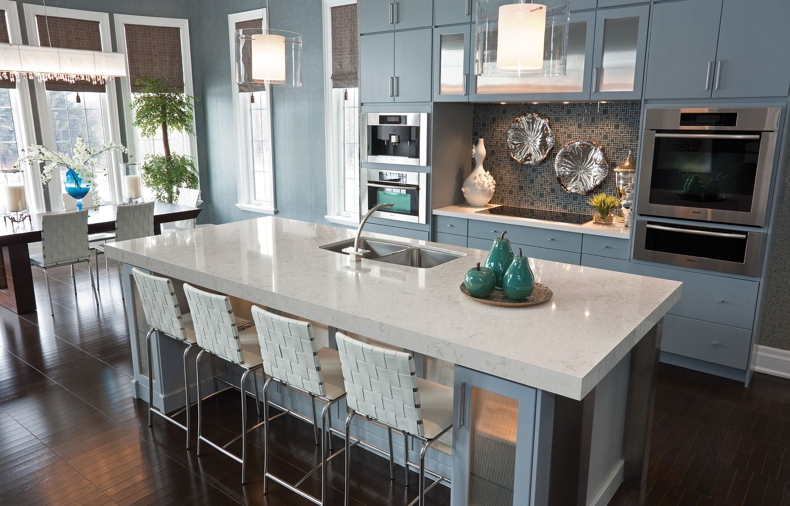 TORQUAY CAMBRIA QUARTZ kitchen island