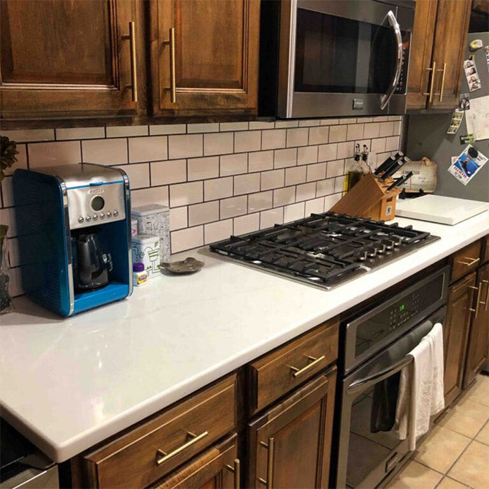 subway tile with calacatta clara quartz from msi