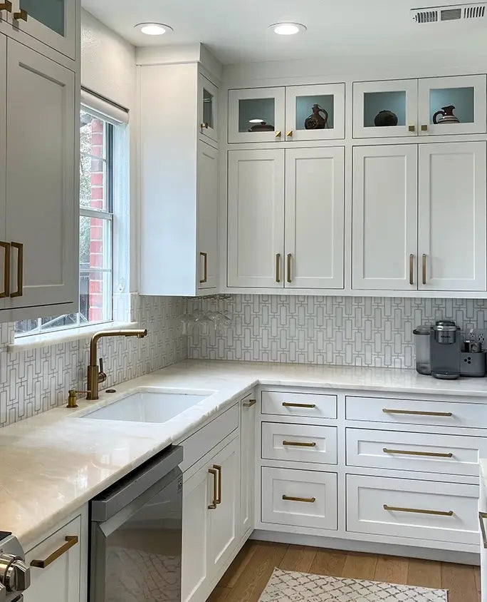 kitchen countertops rhino white with sink
