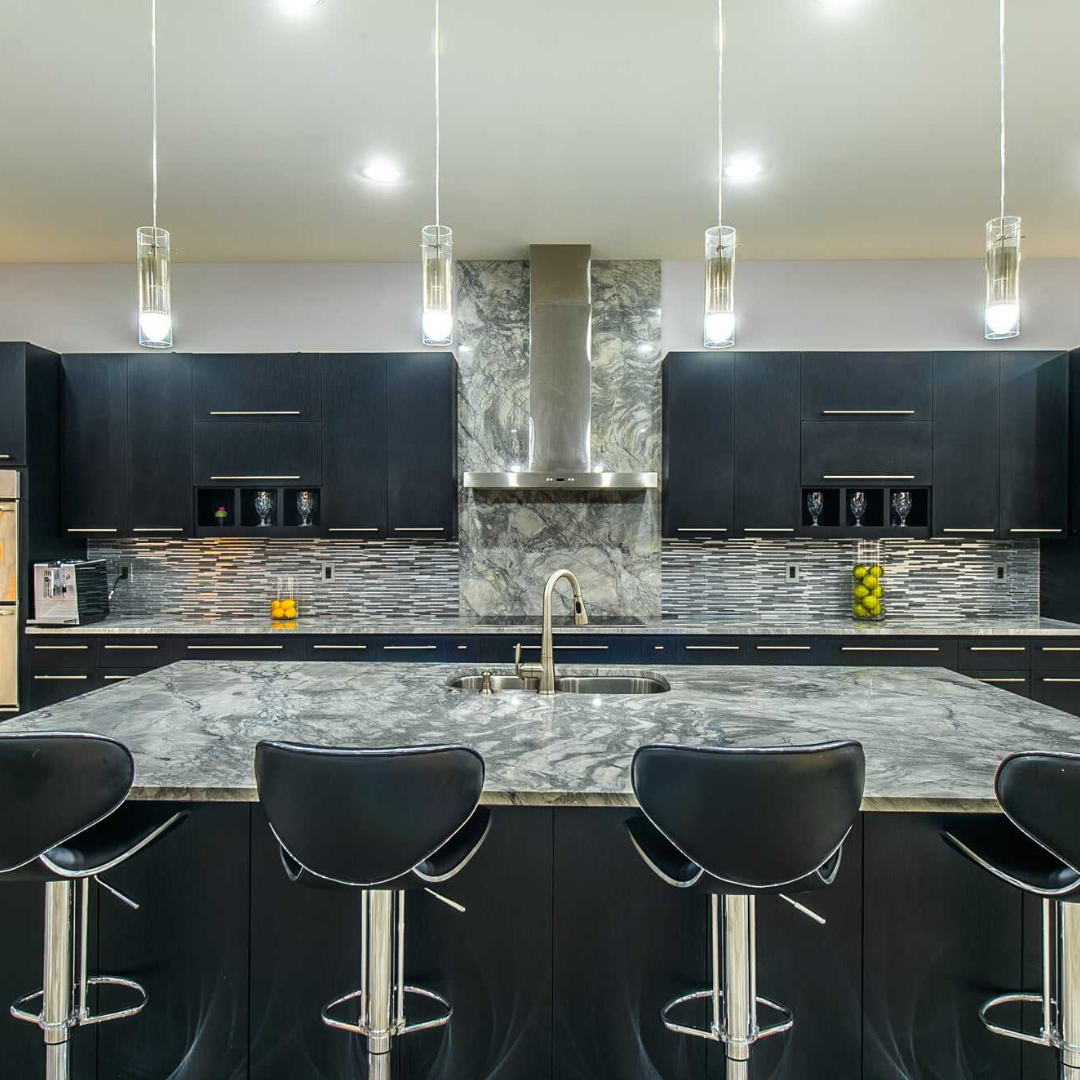 Super White Quartzite Kitchen Countertops Project in Allen, TX