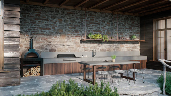 406 Clearskies Caesarstone Quartz Countertop outdoor kitchen