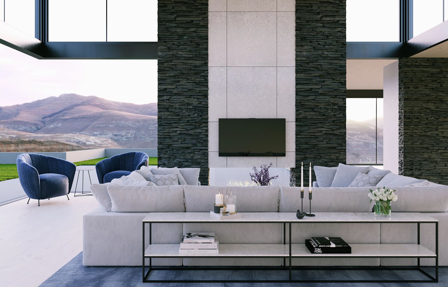 AINSLEY Cambria Quartz console tabel