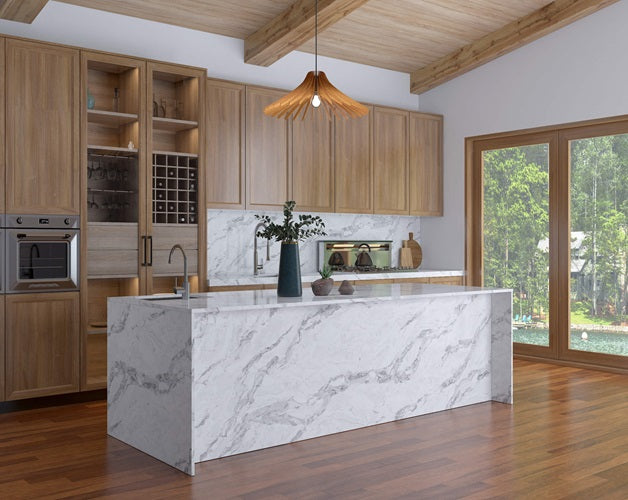 Amarcord BQ9500 Vicostone Quartz | Exotic Collection waterfall island