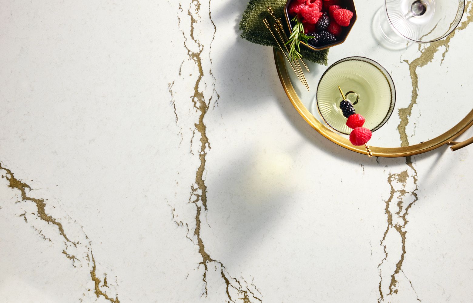 BERKSHIRE BRASS SCULPTED Cambria Quartz detailed