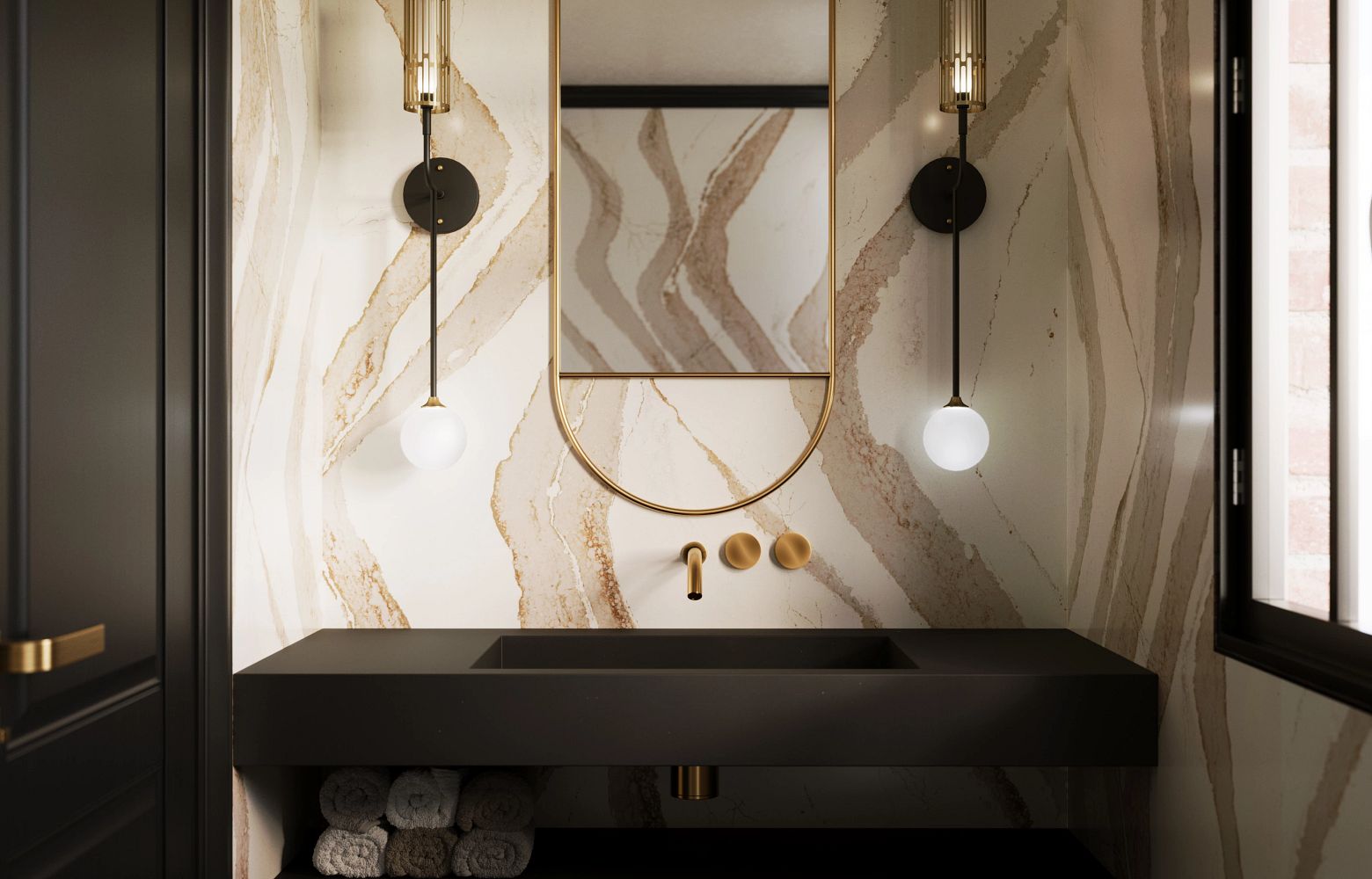 BRITTANICCA GOLD COOL Cambria Quartz | Luxury Series