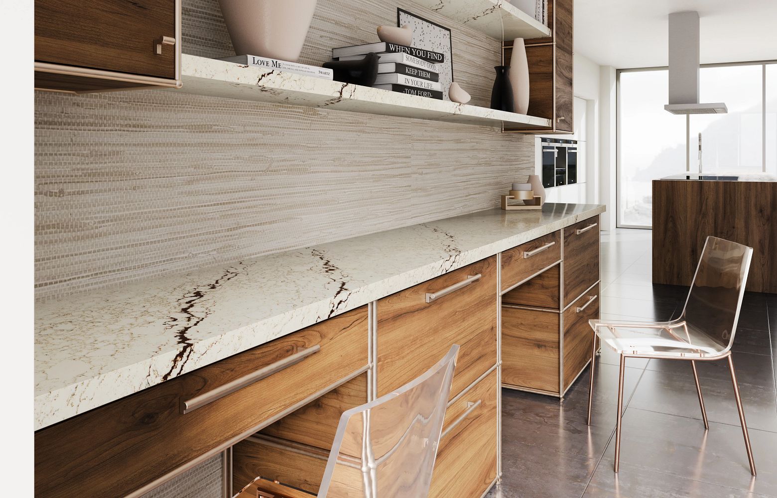 Cashel cambria quartz office countertops 