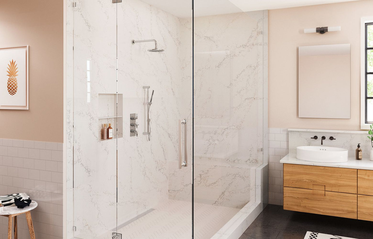 COLTON Cambria Quartz shower walls