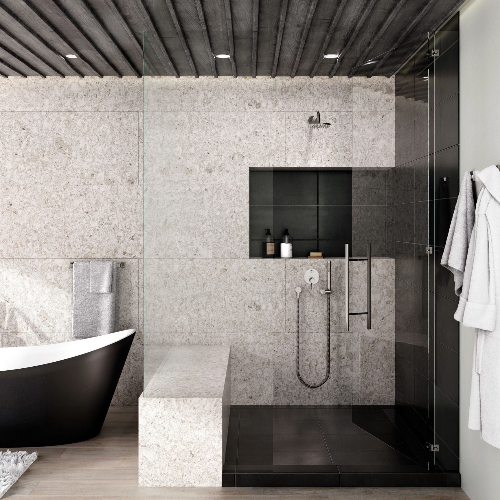 SANDGATE Cambria Quartz shower walls