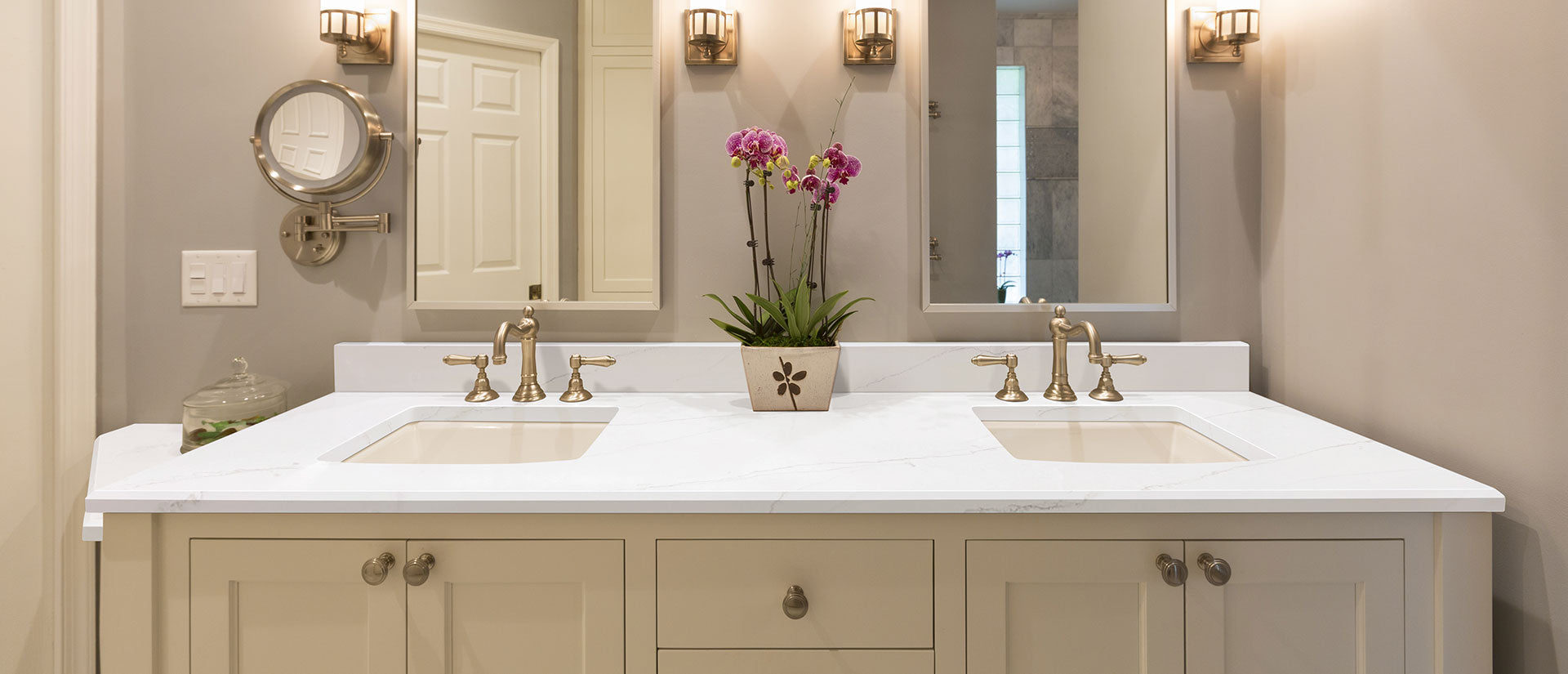 bathroom vanity top from calacatta arno msi