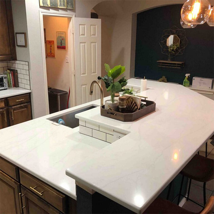 calacatta quartz island