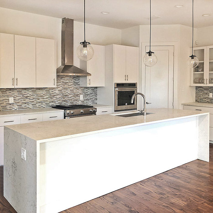 Waterfall Quartz Countertops